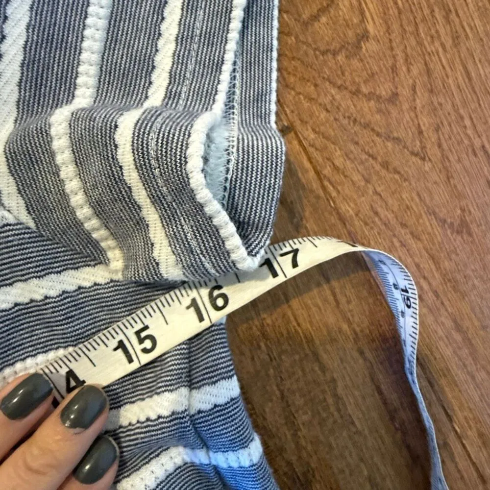 Sail to Sable grey and white striped crewneck shift nautical dress size xs - Image 9