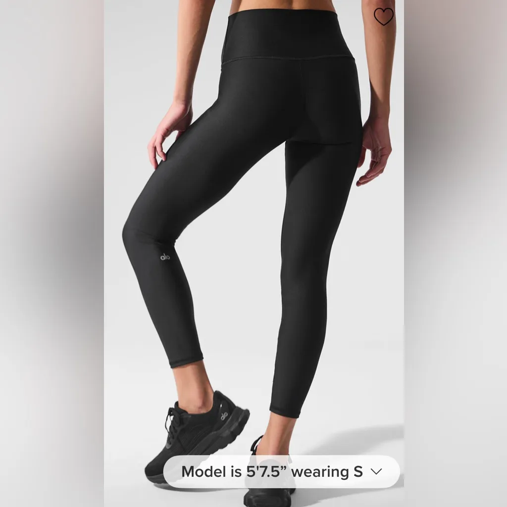 Alo Yoga NWT 7/8 High Waisted Airlift Leggings Black Color Size XS - Image 2