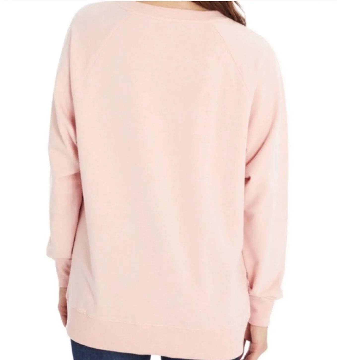 Coffee And Sunshine Oversized Sweatshirt Pink Large - Image 2
