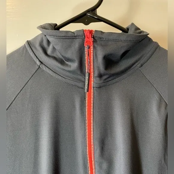ATHLETA Malibu Half Zip Active Hike Jacket Pullover in Grey/Red Sz Medium - Image 4