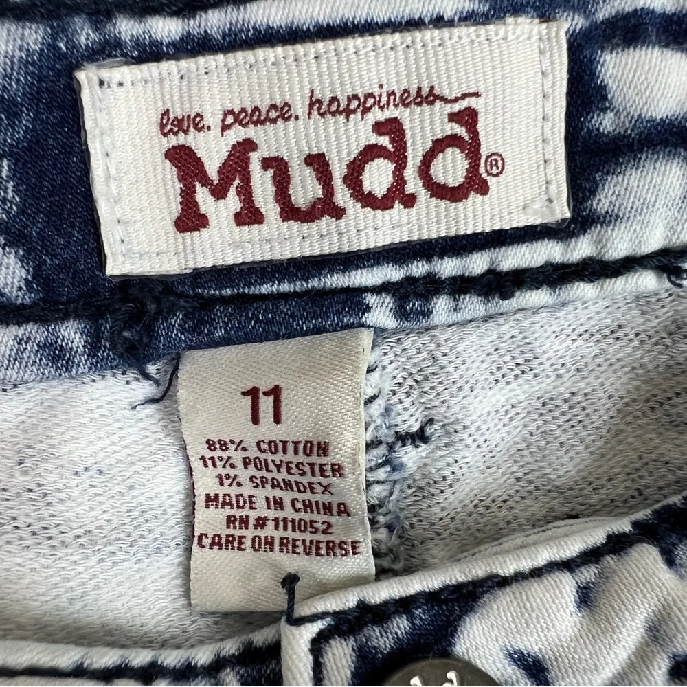 Mudd Size 11 Cropped Acid Washed Jeans 5 Pockets Distressed Belt Loops Y… - Image 9