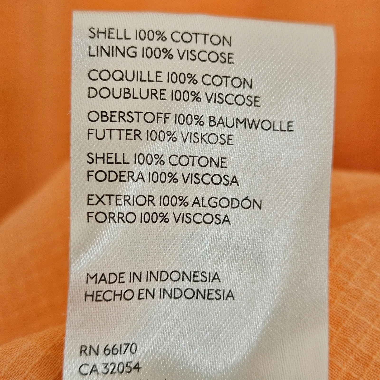 Anthropologie Square Neck Puff Sleeve Orange Dress Size XS Tie Back - Image 12