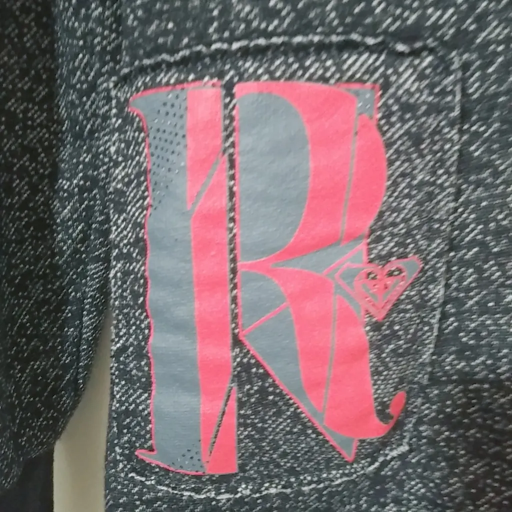Roxy M Black Pink Hoodie Pullover Top - Image 5