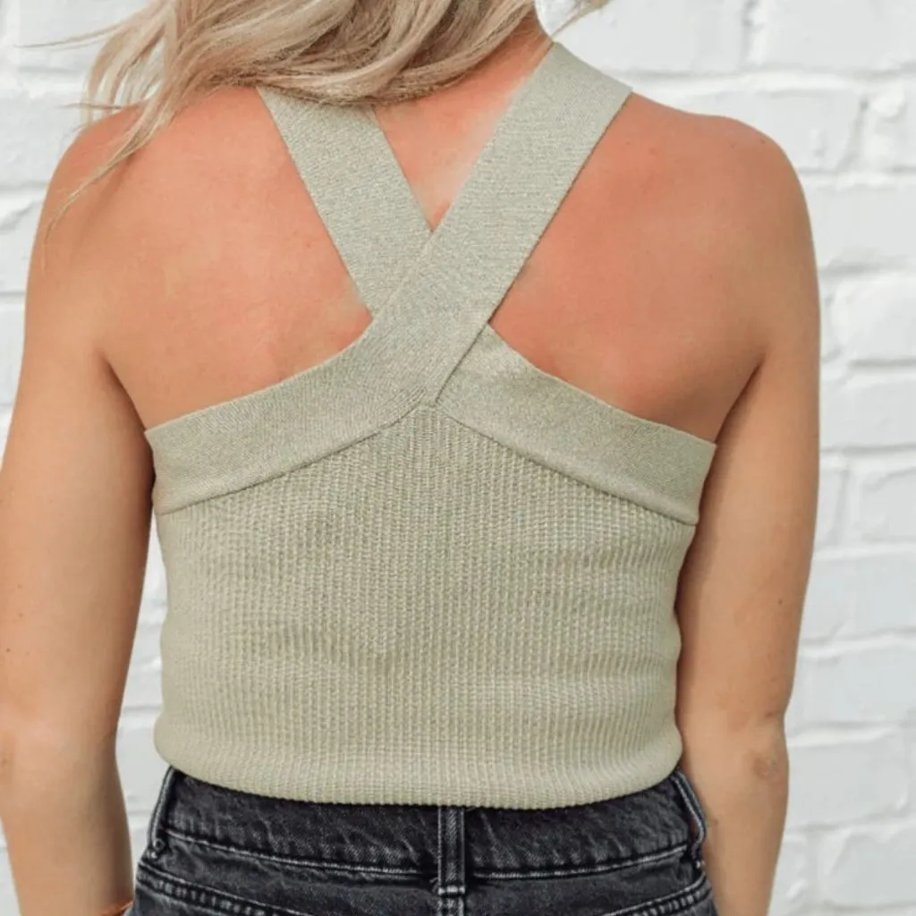 Allie Rose Criss-Cross Halter Tank / new with tags - Image 3