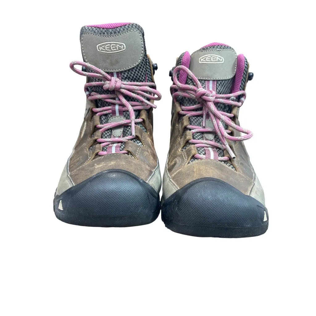 Keen Dry Womans Brown Pink Suede Waterproof Hike Boots Sz 10 SKU 9581 - Image 10