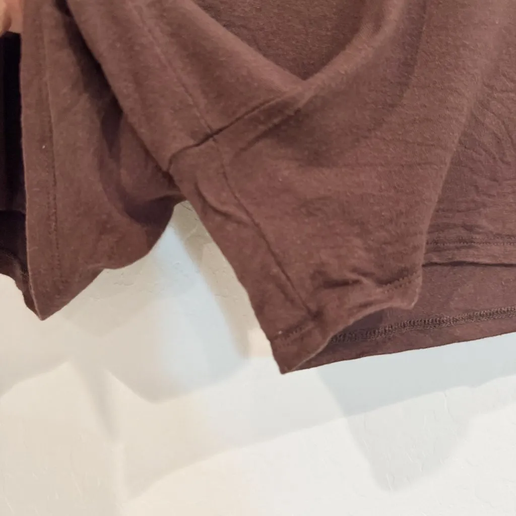 Skims Soft Stretch High Rise Loungewear Pajama Sleep Shorts in Brown Size Medium - Image 3