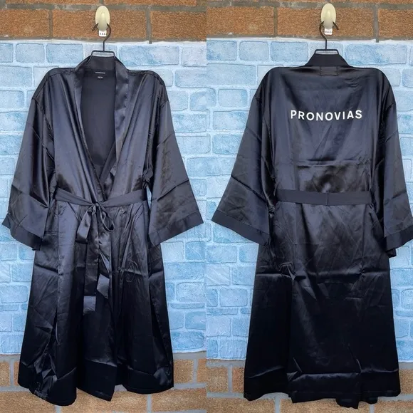 Pronovias Black Satin Robe one size Size XL - Image 2