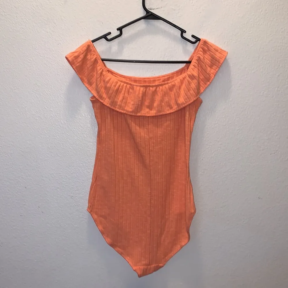 Candie's  orange ribbed stretchy Bodysuit - Image 4