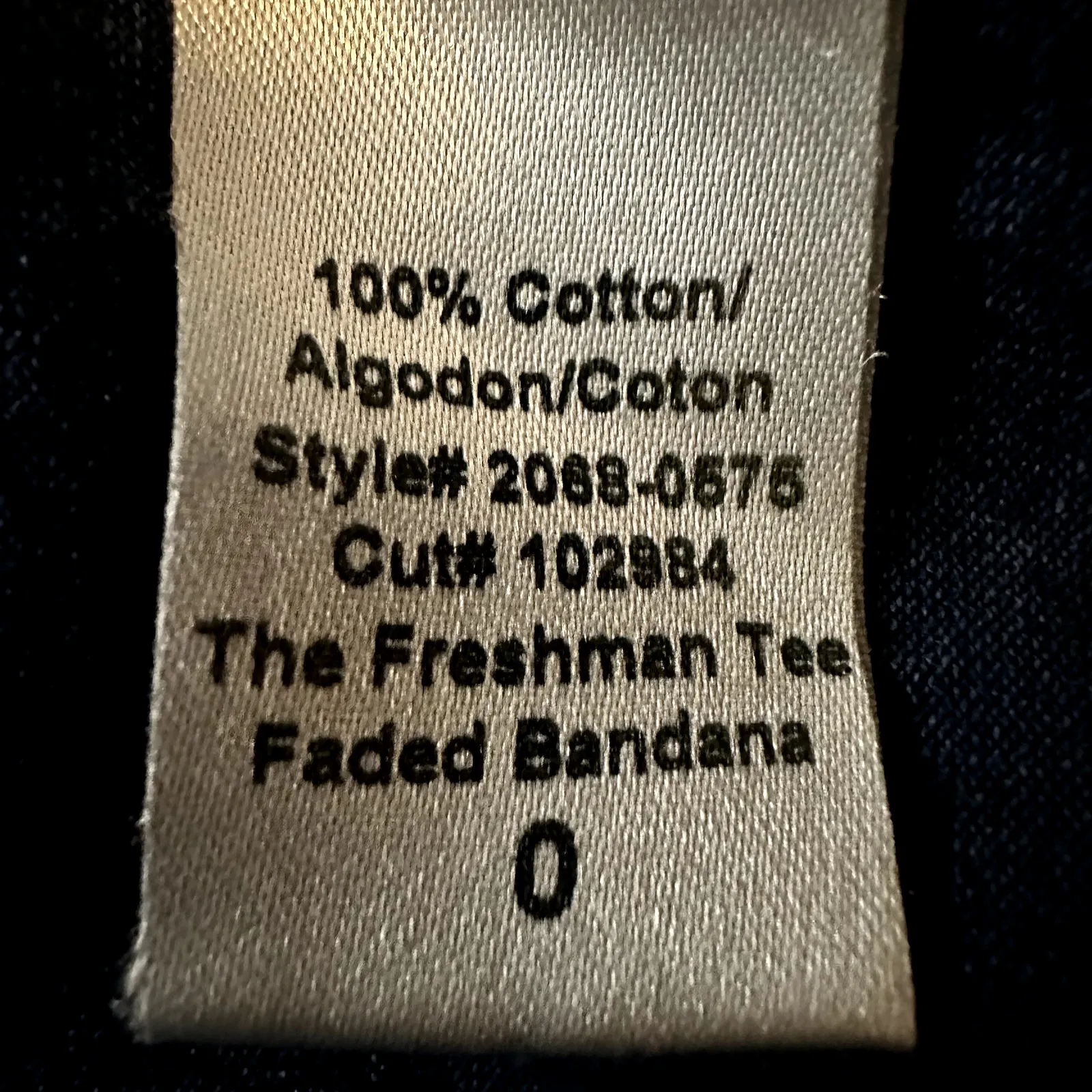 Current Elliott Letterman T-Shirt Worn Bandana Short Sleeve Crew Neck Blue 0 XS - Image 6