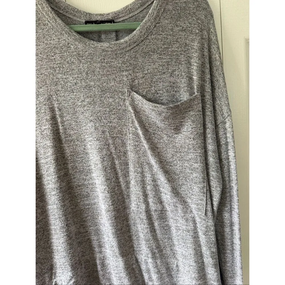 Rag and Bone Slouchy Oversized Grey Long Sleeve Tee Small - Image 4