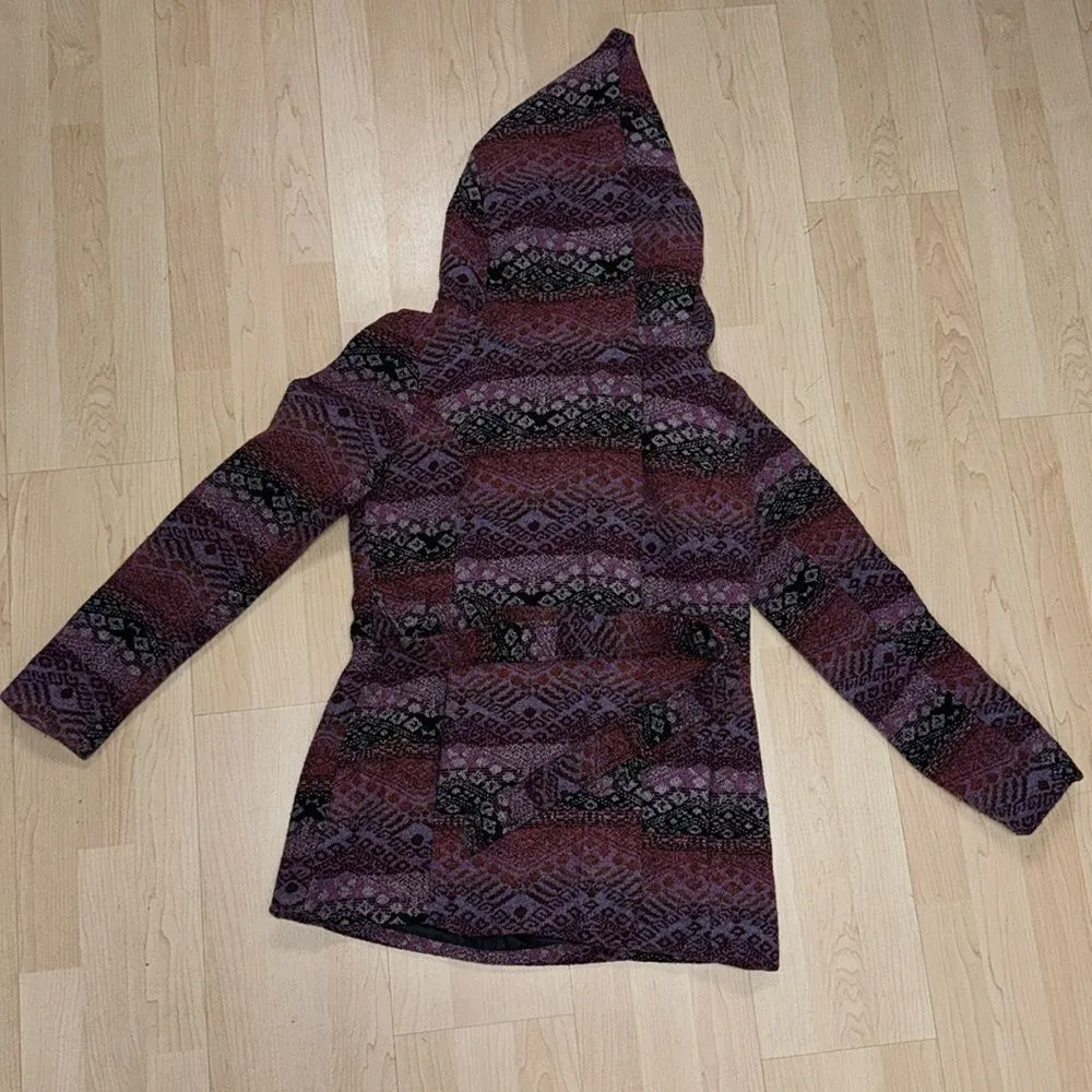 Mossimo Aztec Print Belted Jacket , Size Small Petite Pink Size M - Image 2