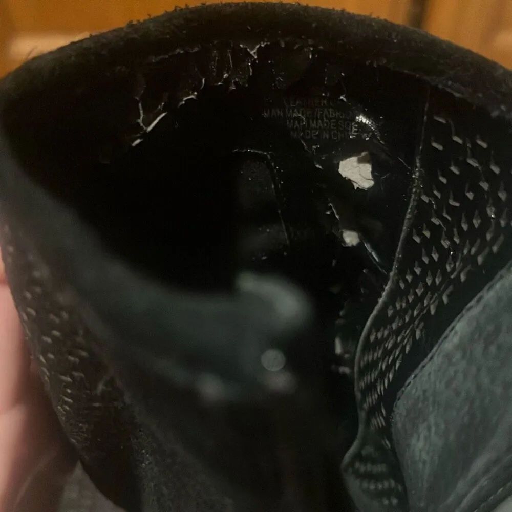 ✨Gianni Bini Schools Out Suede Peep Toe Black Sz 6 Bootie✨ - Image 7