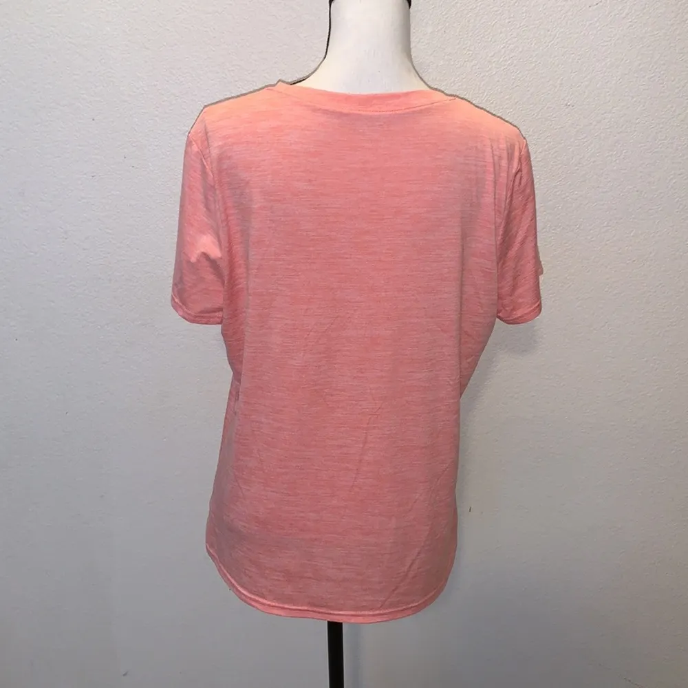 Active USA Active orange v-neck lightweight athletic shirt - Image 4