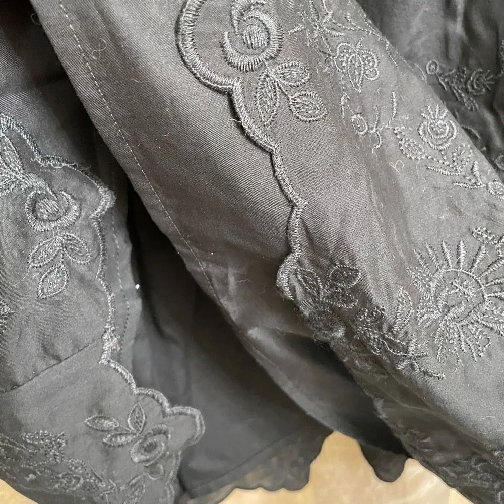 Victoria’s Secret Black Gothic Victorian Embroidered Doll Dress Small 4 NWT - Image 10