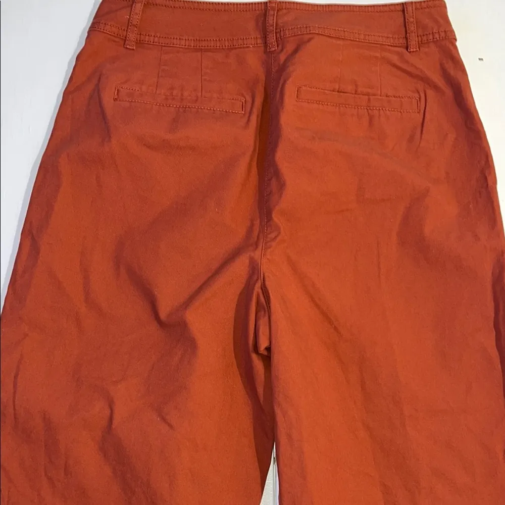 Talbots Wide Leg Chino Pants in Rust Orange size 6 - Image 8