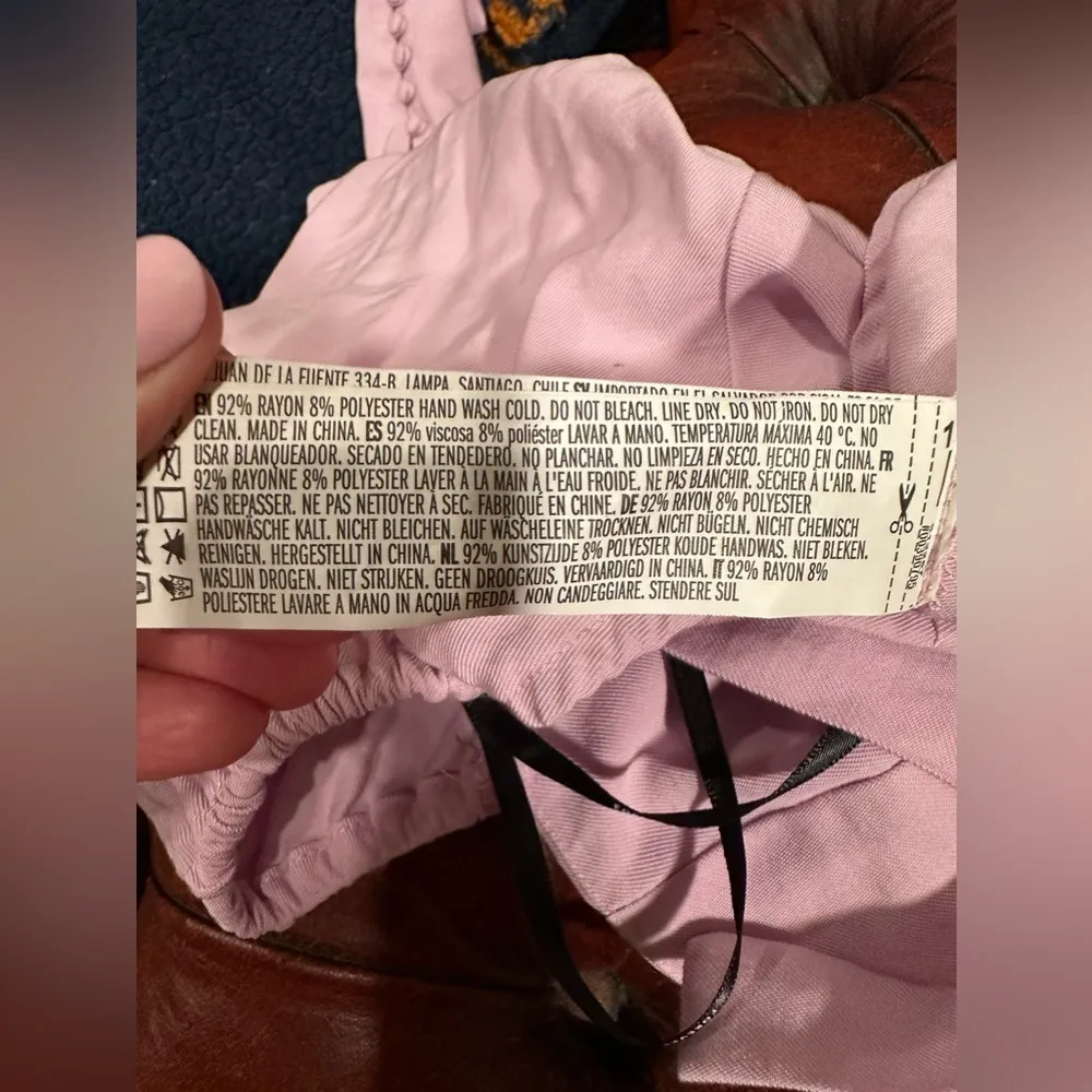 NWOT  FOREVER 21 Women Sweetheart Neck Long Sleeve Textured Top, Purple - Image 9