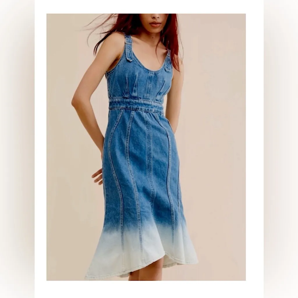 NWT Amanda Uprichard Raisa Denim Dress- Size Small - Image 2