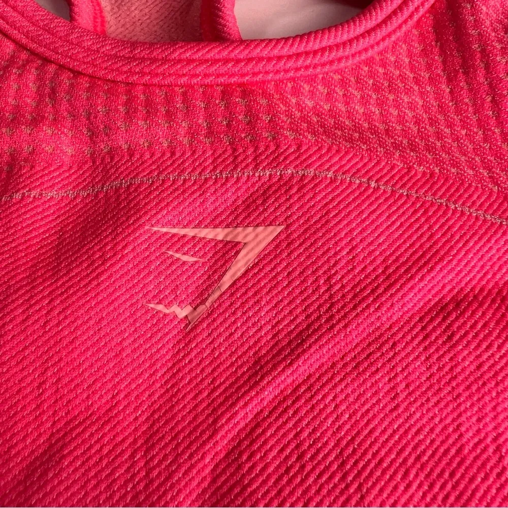 Gymshark Ultra Seamless Hot Pink Crop Top Back Cut Outs TikTok famous XS - Image 10