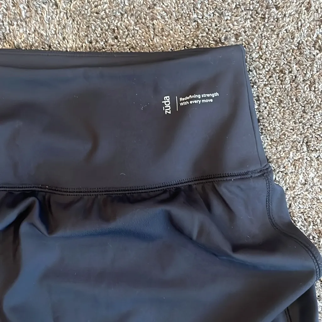 Zuda black yoga activewear gym workout‎ skirt leggings XST Size XS - Image 2