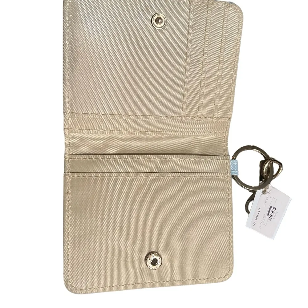 Mary square leopard pint key chain wallet card case NWT Blue - Image 3