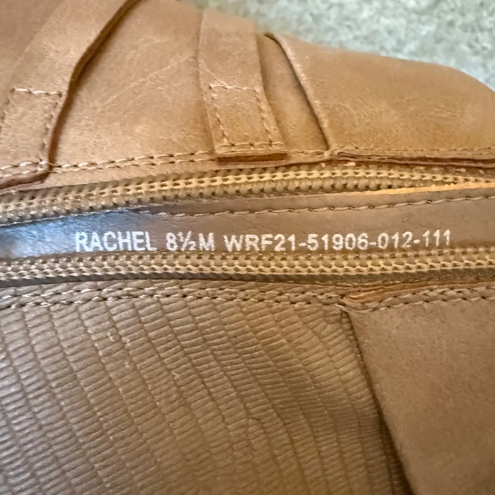 Kim Rogers Rachel Taupe Ankle Booties Faux Leather Stacked Heel Womens Size 8.5M - Image 10