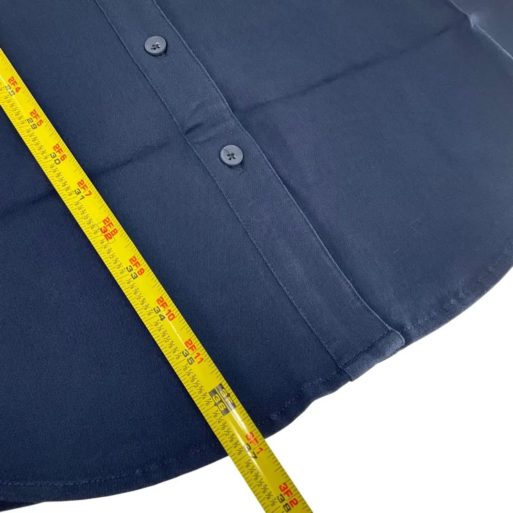 Universal Standard Navy Blue Long Sleeve Button-Down Shirt utility dress  4XS 00 - Image 5