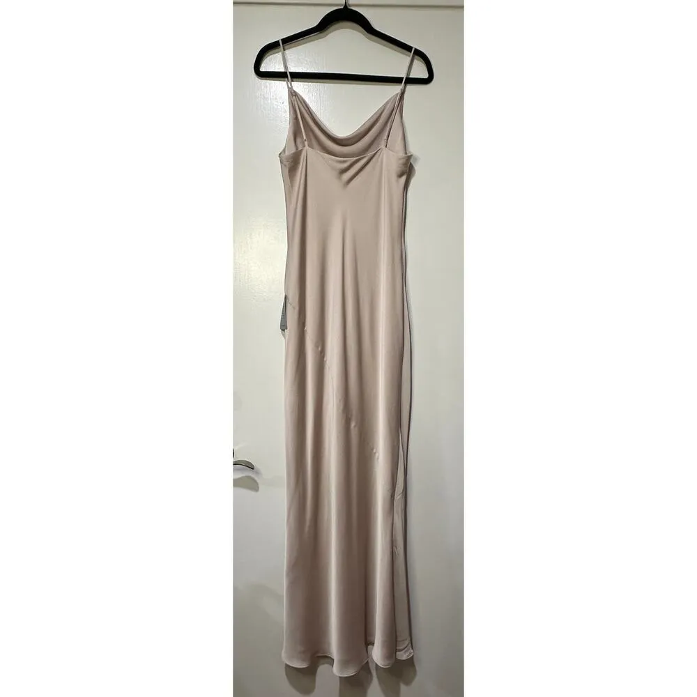 Shona Joy Luxe Bias Cowl Slip Dress Champagne Size 8 NWT Chic Silhouette Satin - Image 10