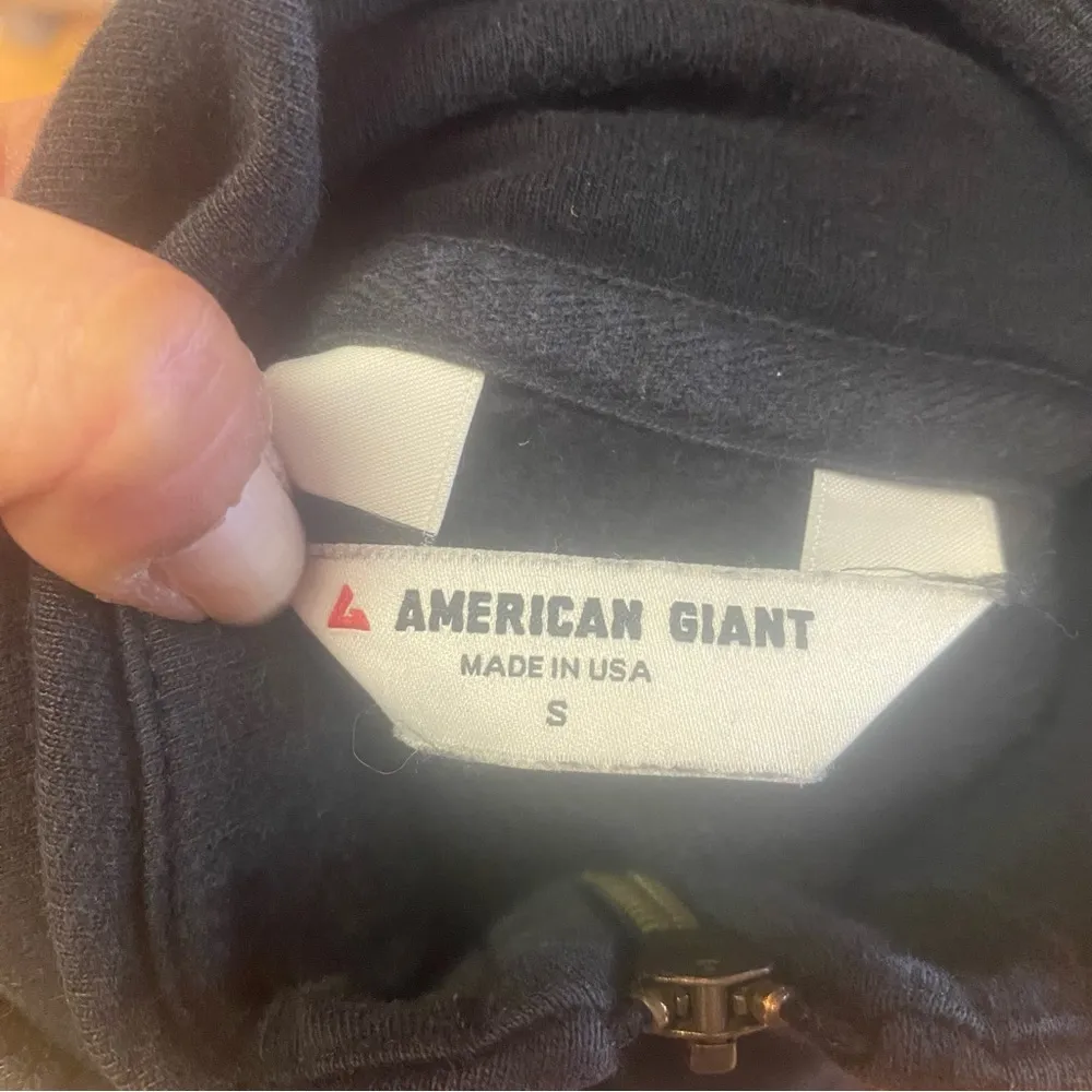 American Giant Black Moto Full Zip Preppy Trail Outdoor Camping Hiking Sweatsh… - Image 8