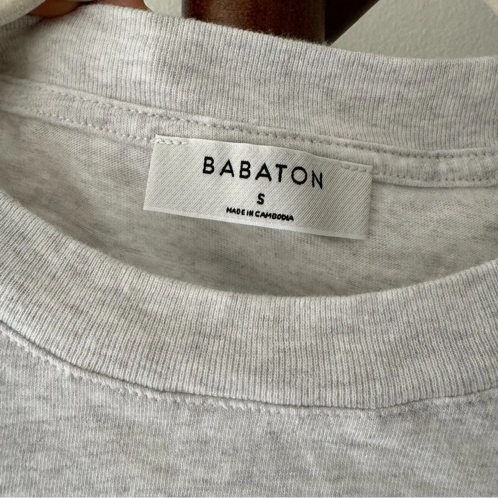 Aritzia Babaton Shoulder Pad Cropped Tank - Light Heather Grey - Image 3
