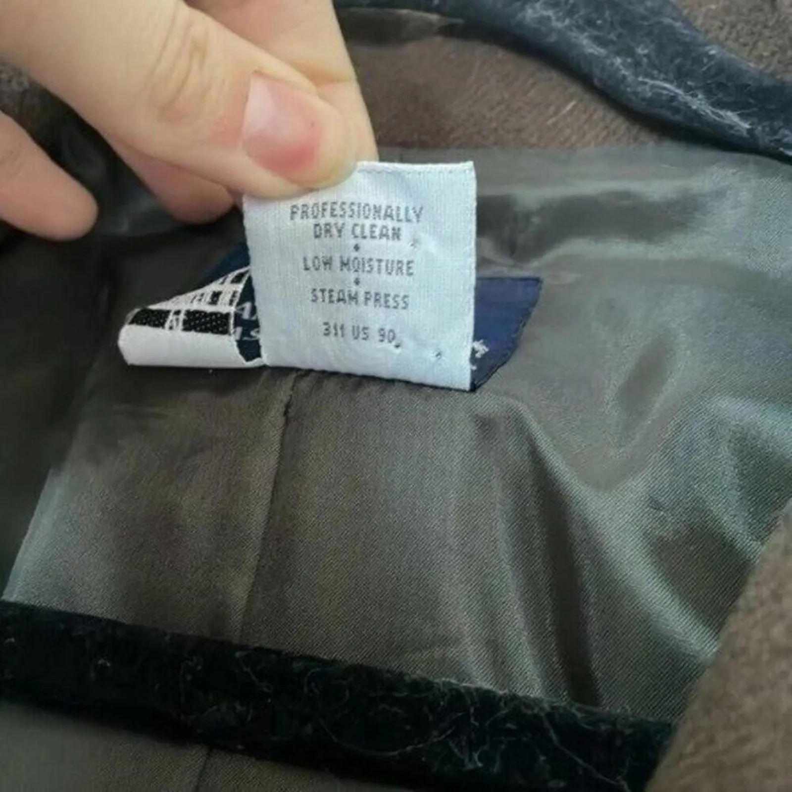 Brown Vintage Camden Classics 100% Pure New Wool Blazer Jacket Lined Minimal Size 14 - Image 8