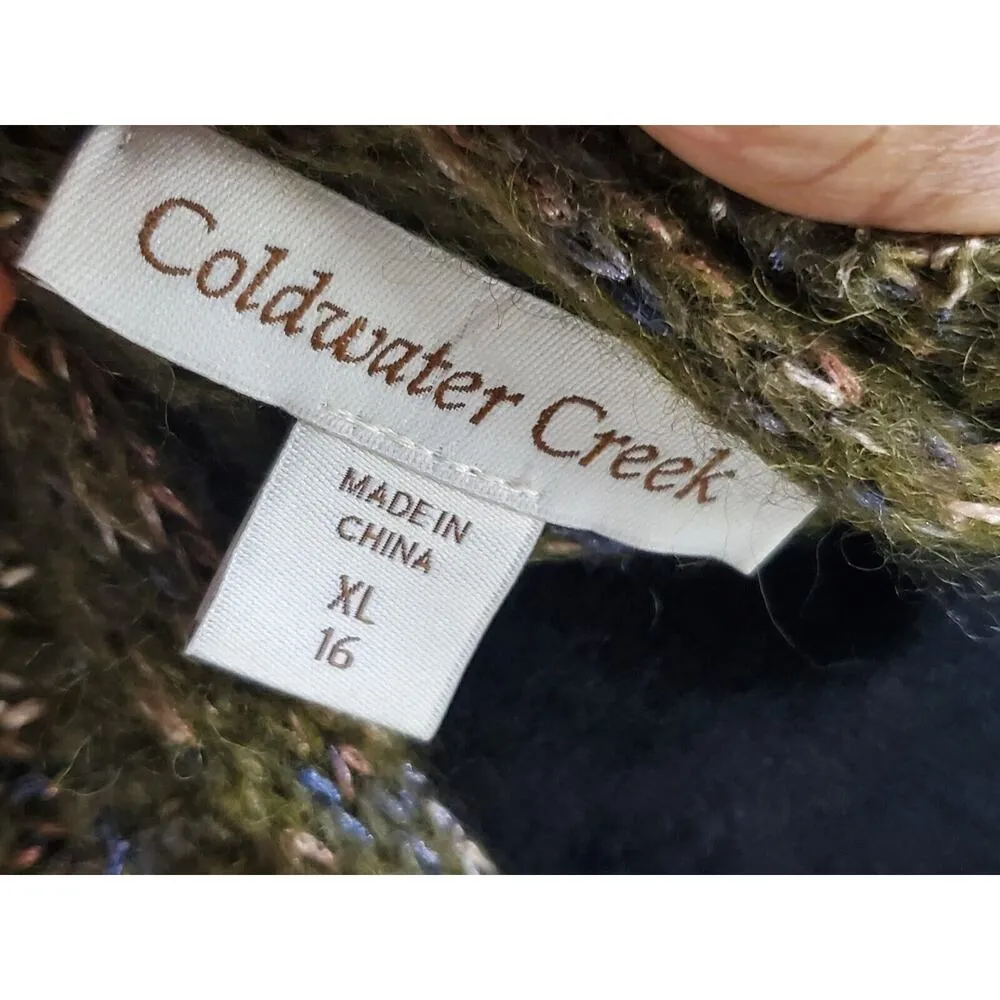 Coldwater Creek Women Polyester V-Neck Long Sleeve Pullover Knit Sweater Size L - Image 6