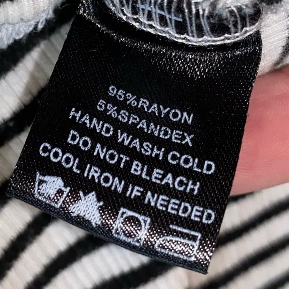 Buddy Basics Black & White Striped Open Back Top - Image 6