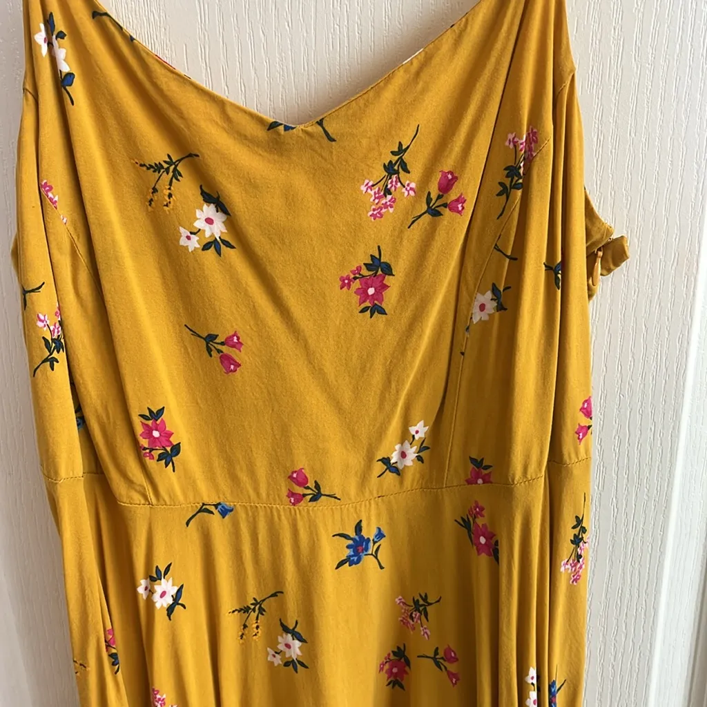 Old Navy Mustard Floral Dress - Image 2
