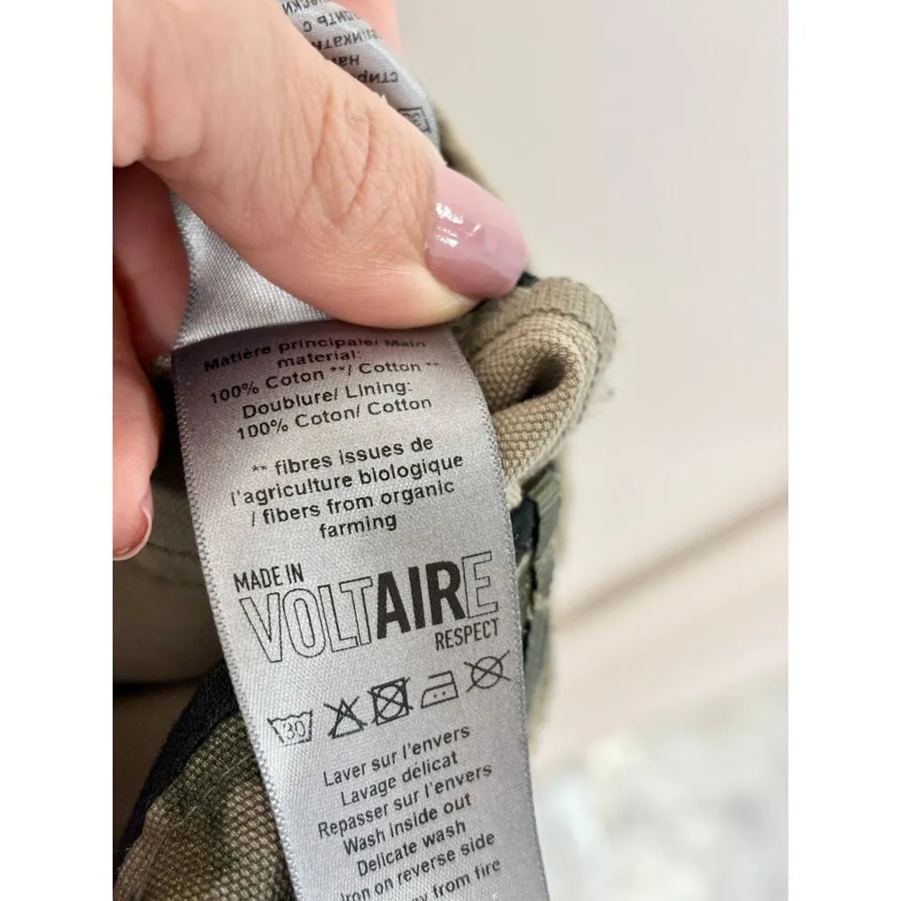 Zadig & Voltaire Pilote Camouflage Mid-Rise Straight Ankle Pants Green 36 / 4 - Image 6