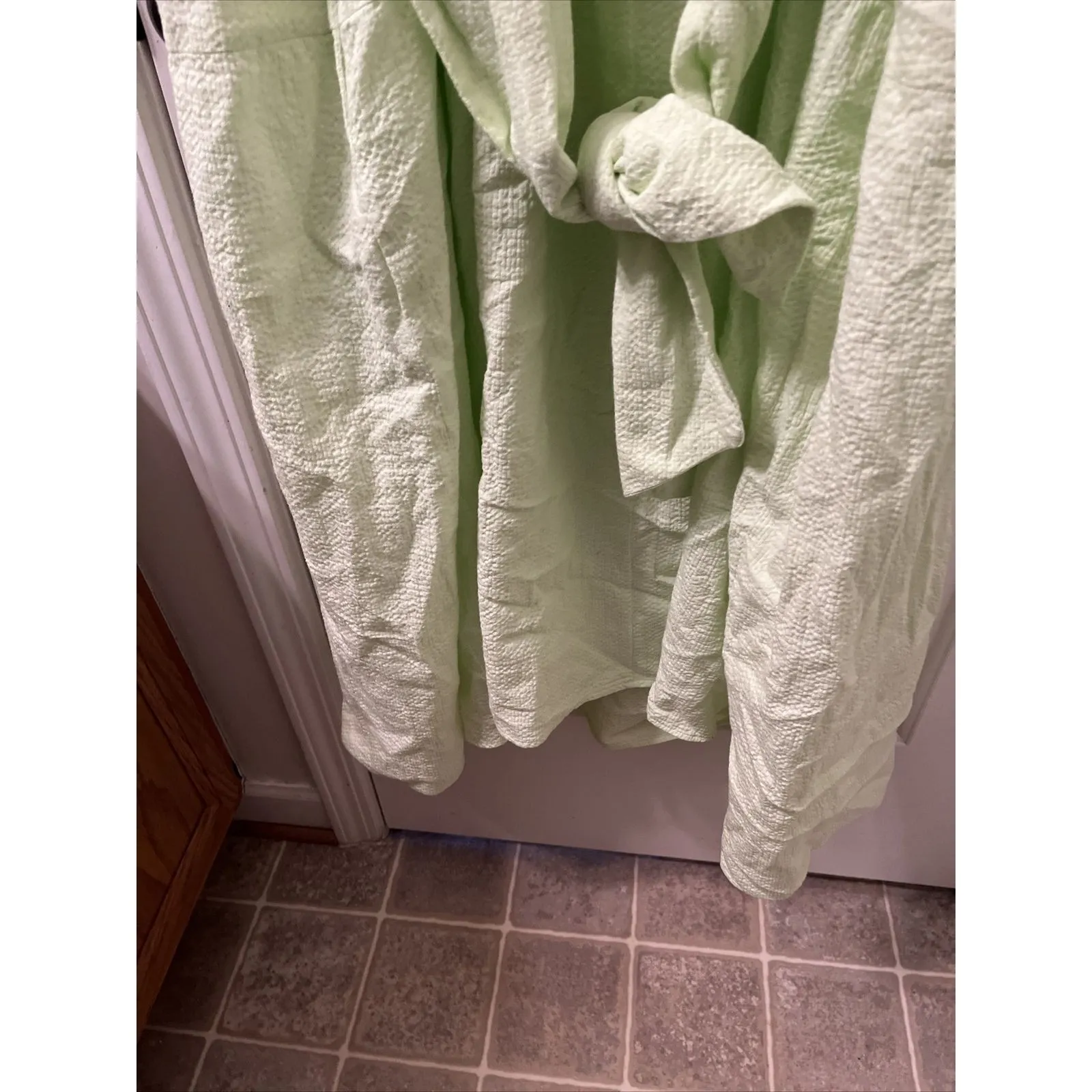 Ava & Viv Women's Sleeveless Sersucker Tiered Midi Dress Size 4X Lime Green - Image 15