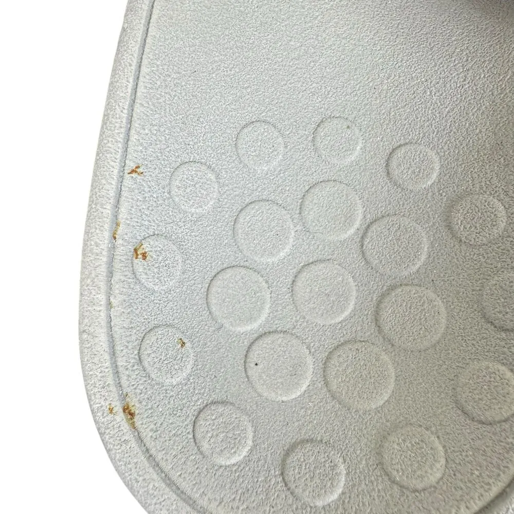 Vionic Naples Gray Leather Studded Platform Slip On Thong Sandals Size 6 - Image 8