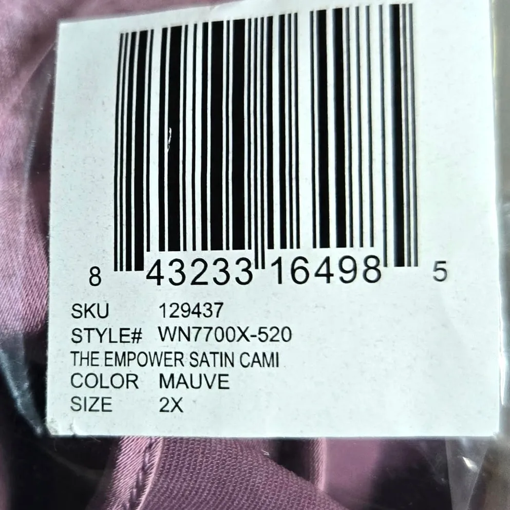 Wildfang The Empower Satin Cami with Tie in Mauve Size 2X NWT Purple - Image 5