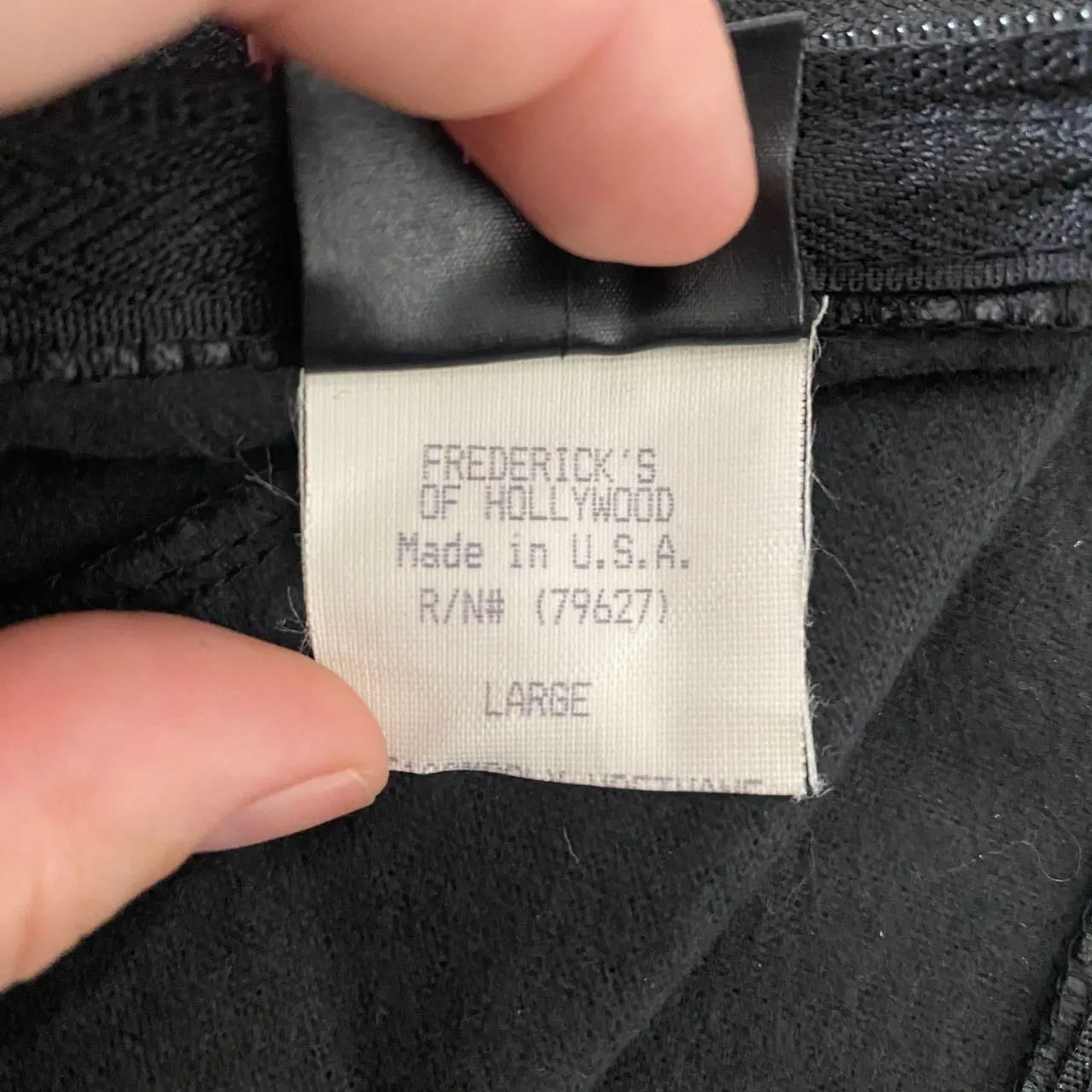 Frederick's Of Hollywood Rare Vintage Grunge Gothic Gray Black Corset Top L - Image 7