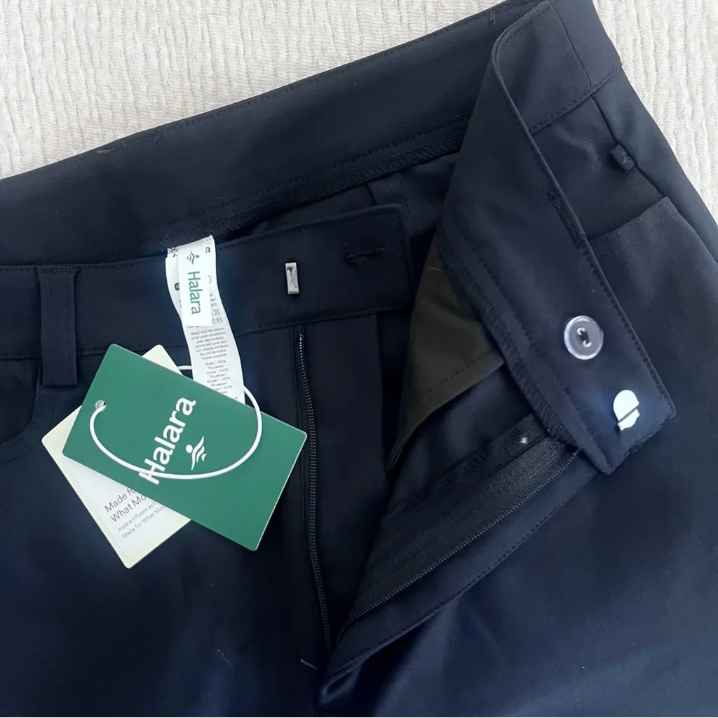 HALARA Black Mid-Rise Capri Quick-Dry Golf Pants - Image 7