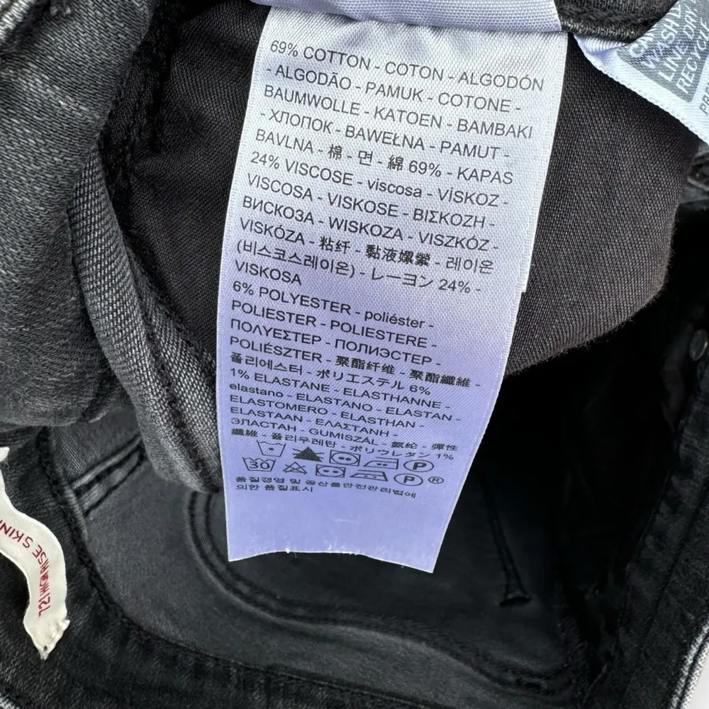 Levi’s 721 High Rise Skinny Jeans Rare Bow Details - Image 11