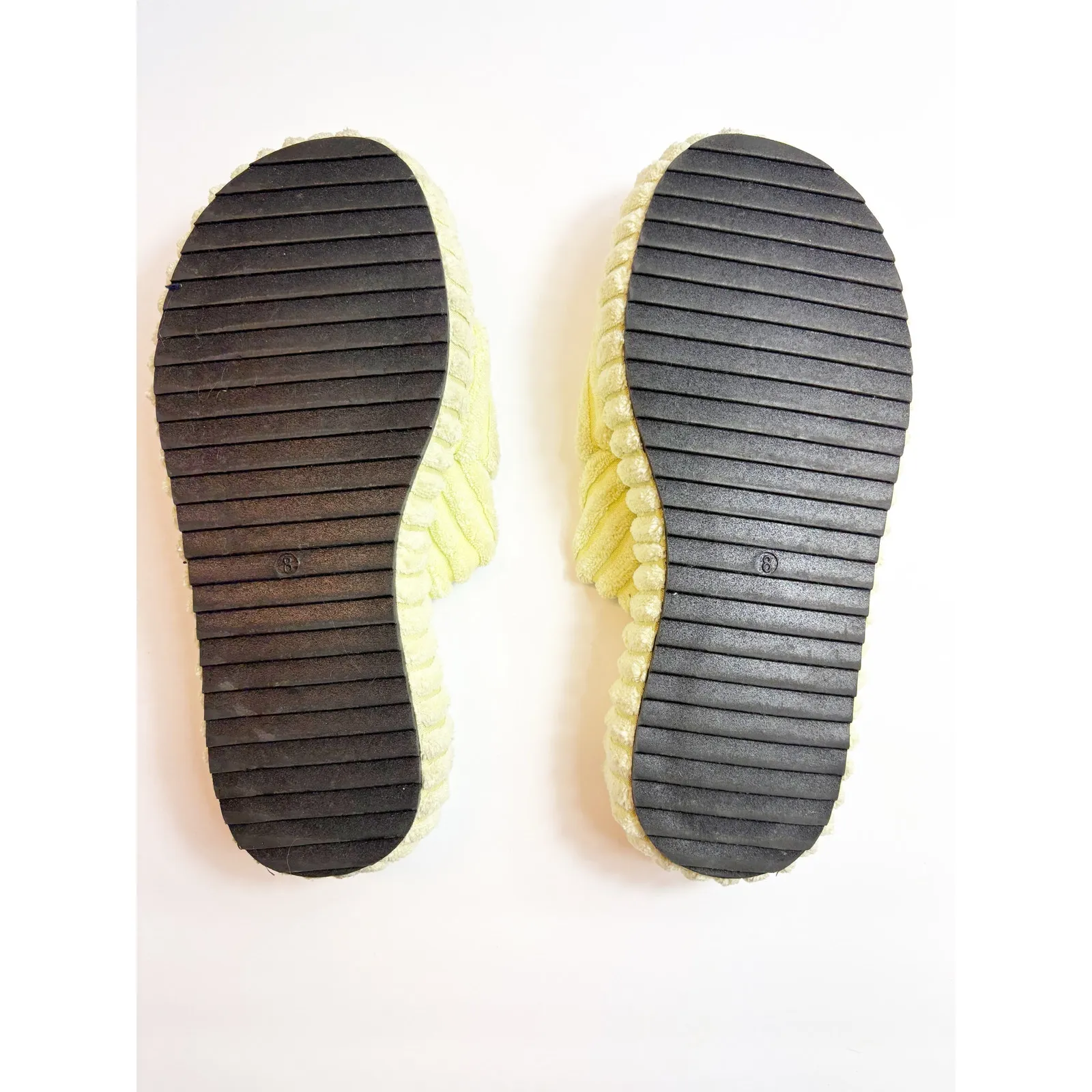 Free People Two Days In Ibiza Sandals Size 8 Lime Terry Cloth Platform Bratz - Image 10