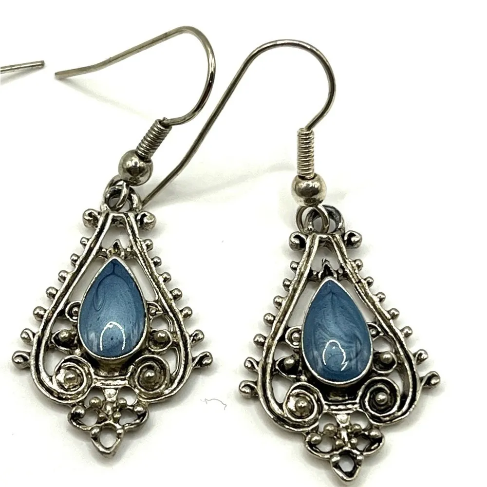 Earring Lot Western Pierced Earrings 6 Pairs. Southwest Cowgirl Fun Silver Tone - Image 7