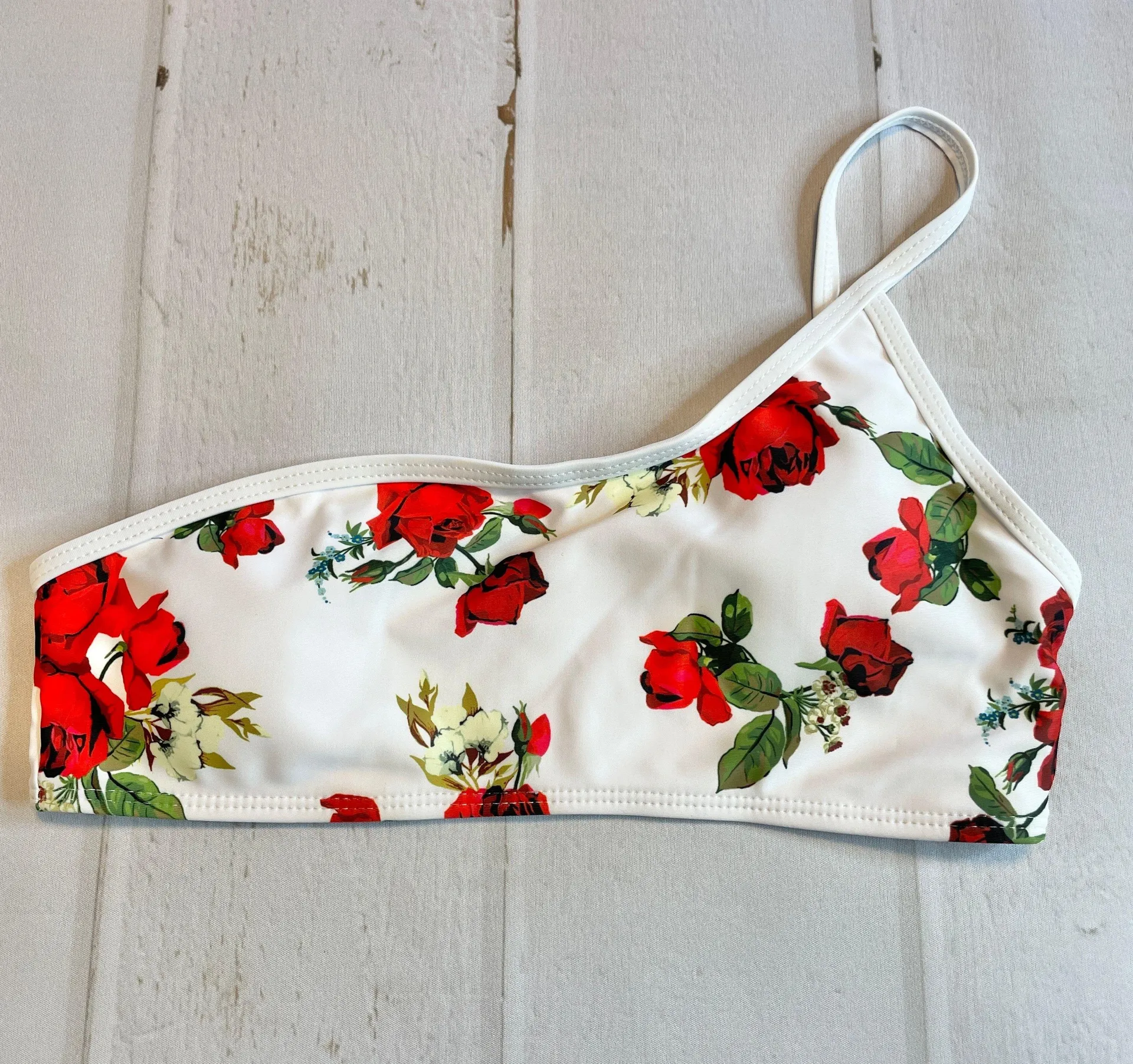 SheIn NWOT -  - Women’s White & Red Floral Bikini Set - Image 3