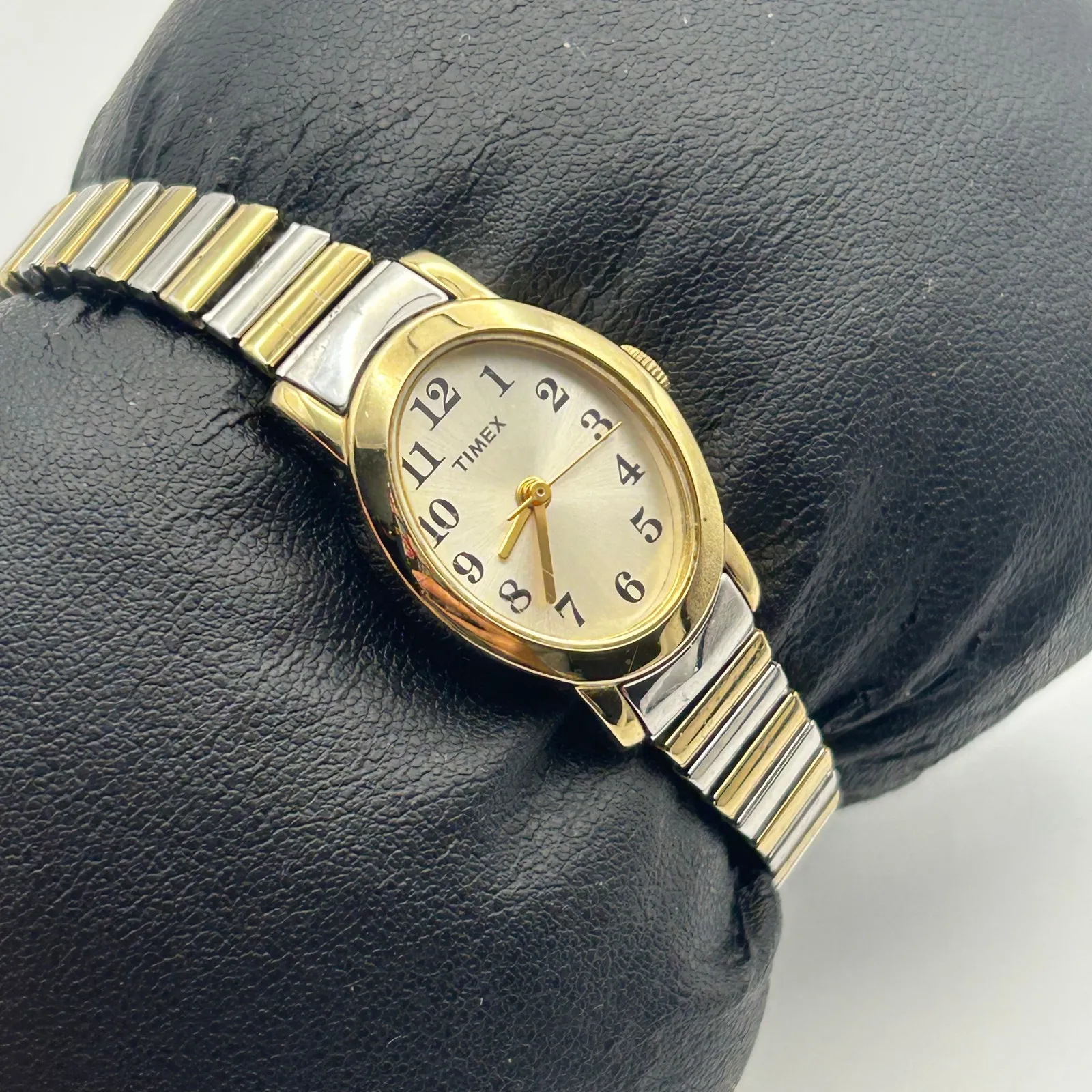 Timex Silver Gold Stainless Steel Women’s Fashion Watch, 18mm - Image 3