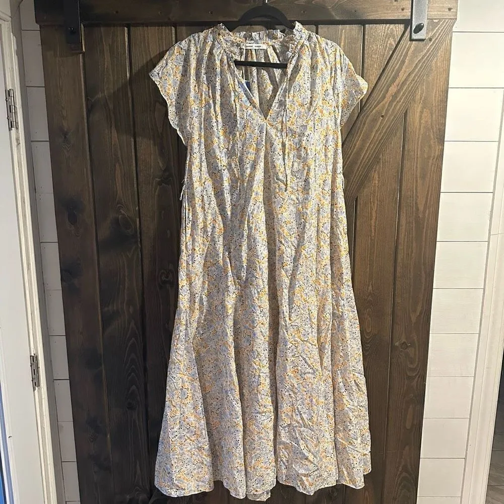 NWT Samsoe Samsoe Karookh Apricot Blossom Dress Blue Size M - Image 6