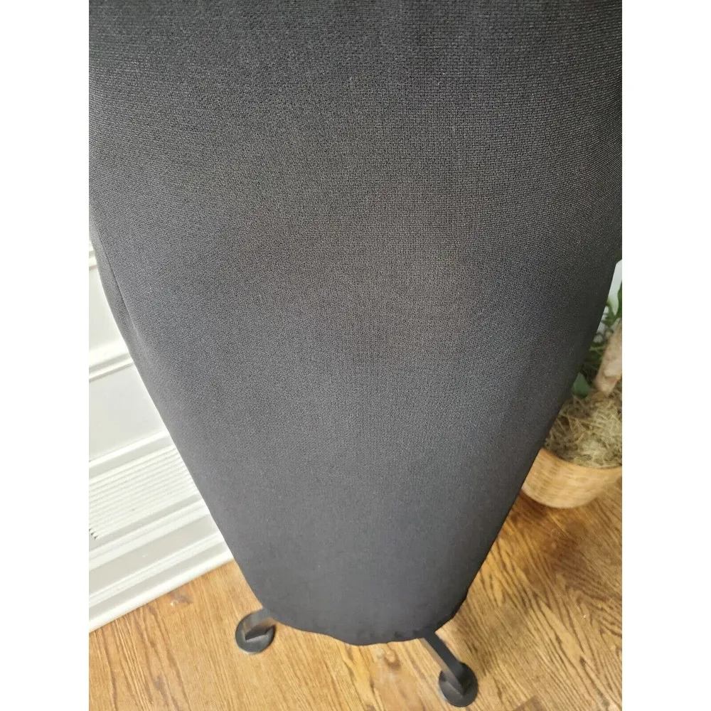 Studio 1 Women Black Polyester Round Neck Sleeveless Knee Length Dress Size 24W - Image 4