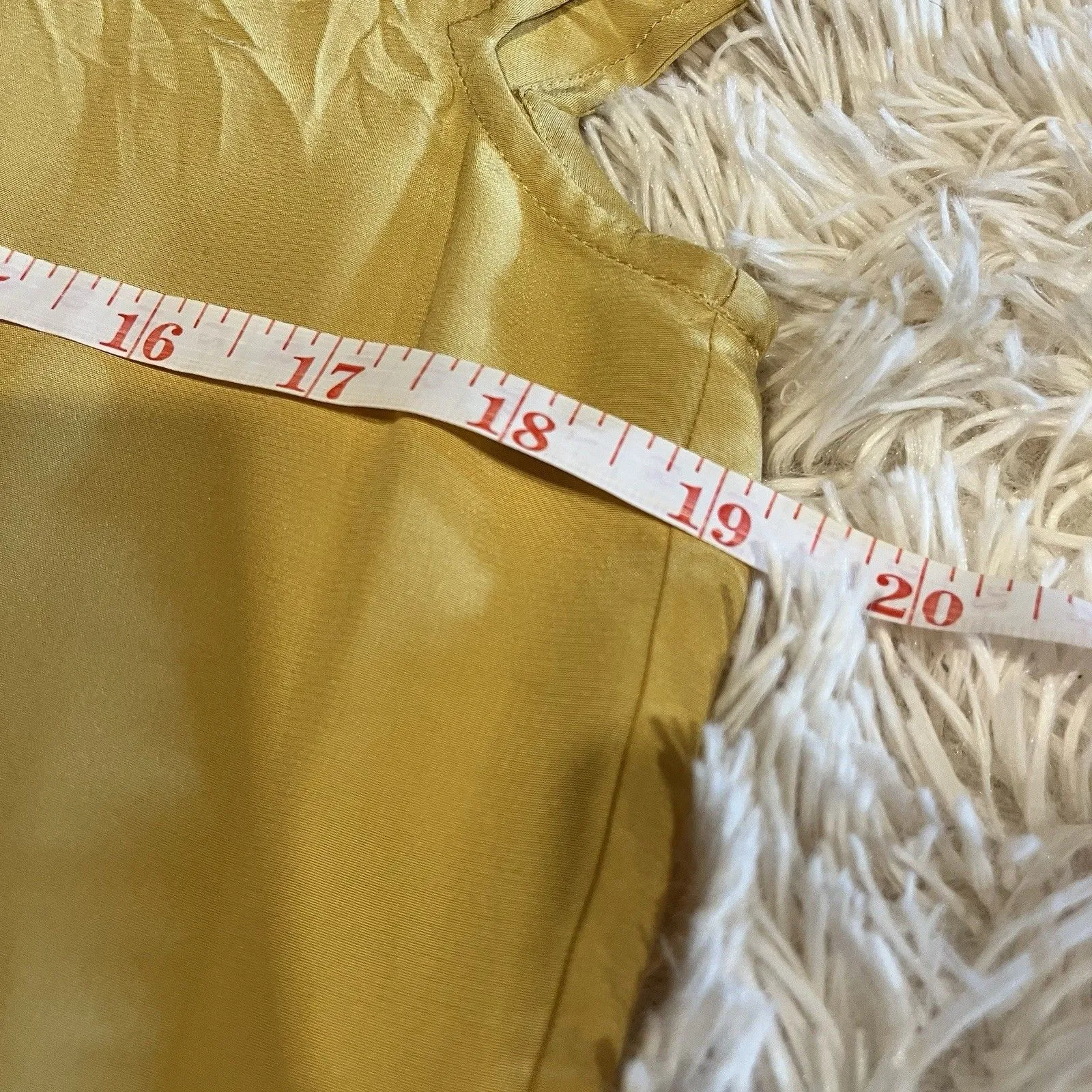 Joseph Silk Crepe Dress Women’s US 6 Sleeveless Button Up 38 FR Mustard Yellow - Image 10