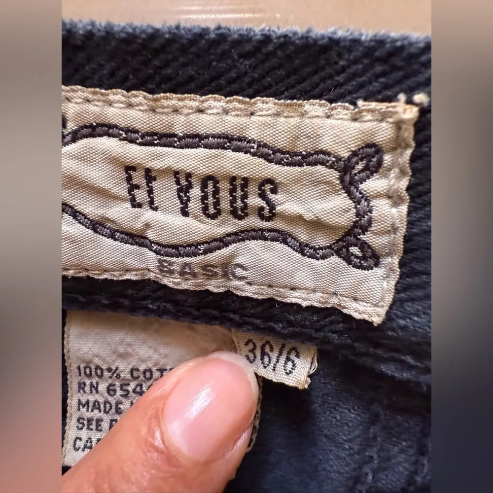 ET VOUS Jeans Women Vintage 80s High Rise Made In France Rare Black Size 36/6 - Image 11