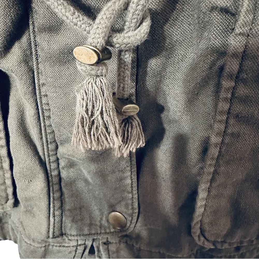 Green Utility Zipper Jacket Sz Small - Image 6