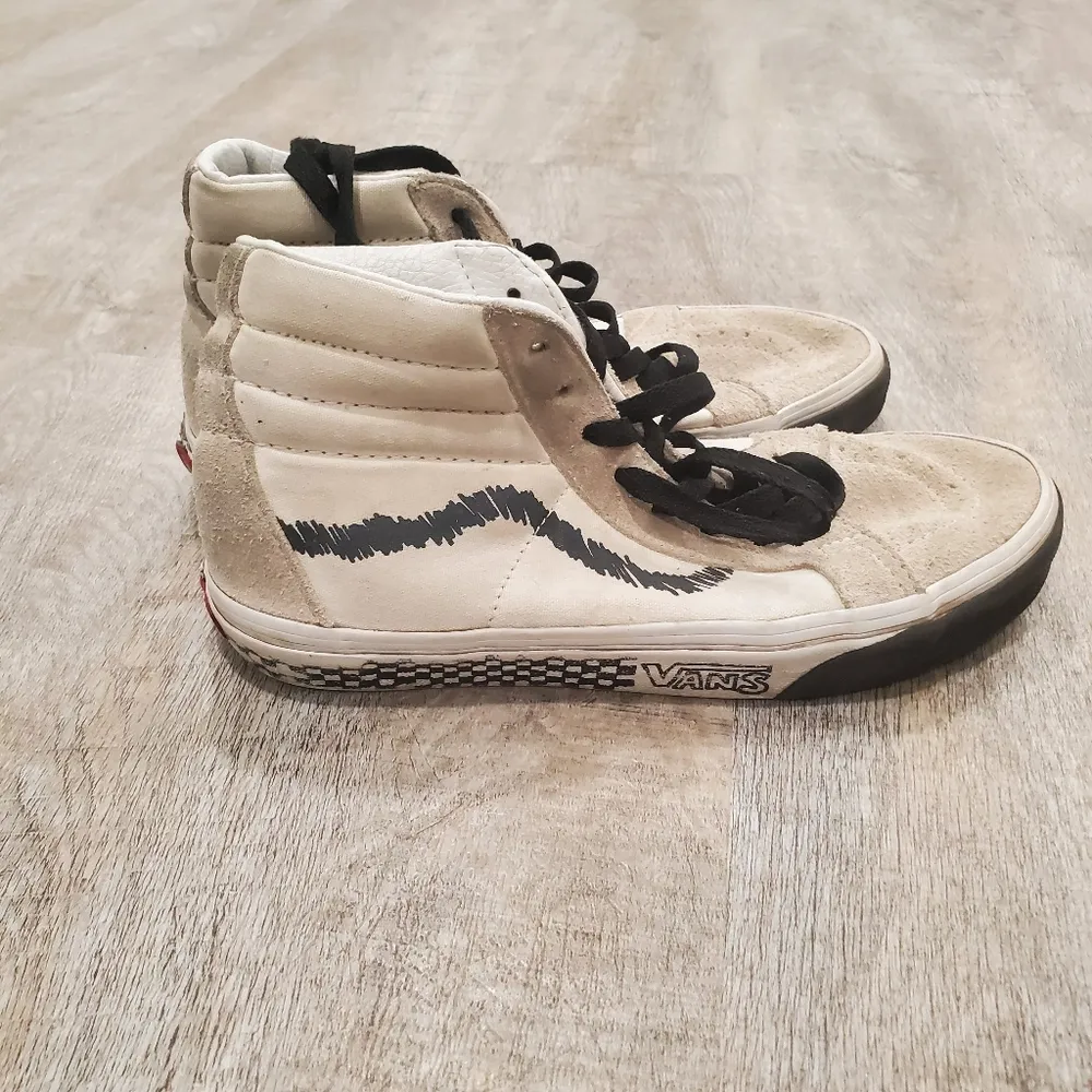 Vans SK8 Hi Reissue DIY Black/True White Unisex Skate Shoes Size 5 (M) 6½ (W) - Image 4